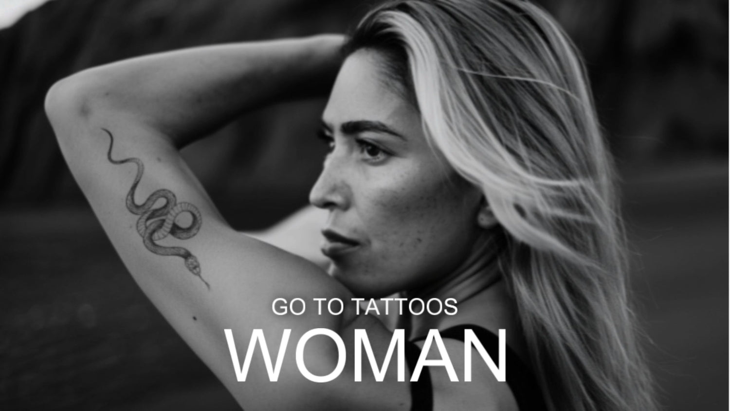 a picture of a woman with tattoo on her hand, used for woman collection picture